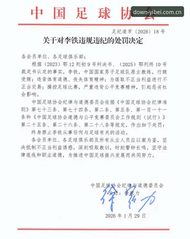 易倍体育手机版最新版 中国足协第三批禁足名单全面评测:17人终身禁足,足球反腐这次动了真格
